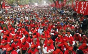 O Sindicato do Centro Indiano espera um milhão de pessoas nesta manifstação
