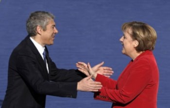 <p>Merkel e Sócrates vão estar juntos na quarta-feira</p>