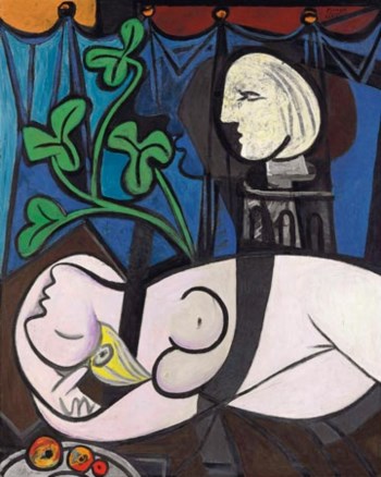 "Desnudo, hojas verdes y busto" (1932)