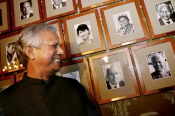 <p>Muhammad Yunus foi laureado com o Nobel da PAz em 2006</p>