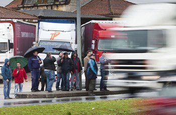 <p>Há algumas concentrações de camionistas</p>