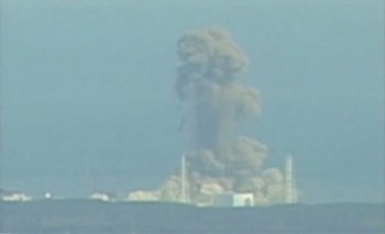 O momento da explosão de hidrogénio no reactor 3 de Fukushima