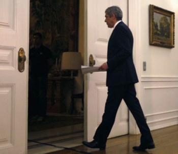 <p>José Sócrates, depois do discurso onde apresentou a sua demissão ao país</p>