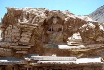 Parte do complexo budista em Mes Aynak