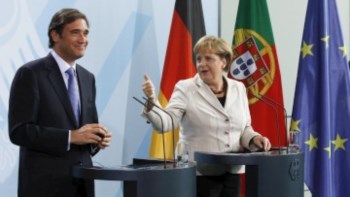 <p>Passos Coelho e Angela Merkel</p>