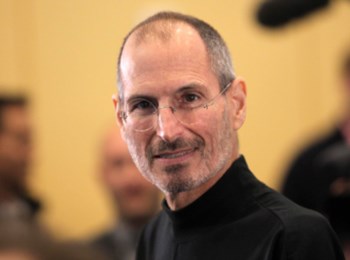 Steve Jobs num evento na sede da Apple a 8 de Abril de 2010