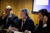 Representantes máximos da troika na conferência de imprensa de ontem