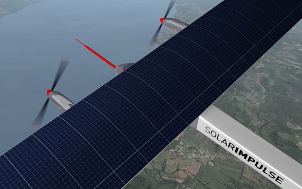 O Solar Impulse pode atingir uma altitude de 8500m