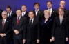 Líderes no momento da fotografia de grupo do Conselho Europeu