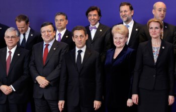 <p>Líderes no momento da fotografia de grupo do Conselho Europeu</p>