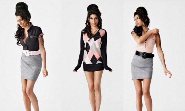 A cantora veste algumas peças da primeira colecção que criou para a Fred Perry, lançada em Outubro de 2010.