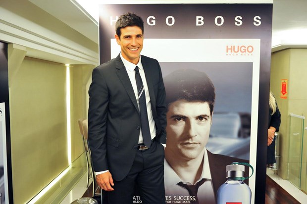 O actor na apresentação da campanha que protagonizou para a Hugo Boss, no início de 2011.