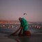 Caparica, 23.08.2011 | Um pescador trata da sua rede depois de pescar na Caparica. 