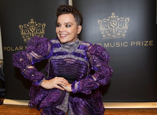 A cantora durante a conferência de imprensa dos prémios Polar Music, em Estocolmo, em Agosto de 2010