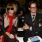 Anna Wintour, a directora da Vogue EUA, e o director europeu da mesma revista, Hamish Bowles, antes do desfile Matthew Williamson Primavera/Verão 2012