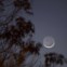 Lua em fase Crescente, com apenas 3% do disco iluminado e onde é visível um forte “Earthshine” lunar, tornando visível a parte da Lua que nesta fase não se encontra directamente exposta aos raios solares, mas que se torna visível devido à luz reflectida na sua superfície, pelo próprio planeta Terra, que ilumina assim a parte escura da Lua, claramente visível. No Feijó, Almada, em 04/02/2011 às 18h50.
