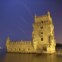 Sirius e a constelação de Orion por detrás da Torre de Belém, em Lisboa. Noite de Lua Cheia, a 20/1/2011 entre as 01h47 e as 02h20.