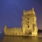 Sirius e a constelação de Orion por detrás da Torre de Belém, em Lisboa. Noite de Lua Cheia, a 20/1/2011 entre as 01h47 e as 02h20. 