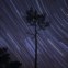Imagem do movimento das estrelas registado ao longo da noite no dia 14/12/2009 entre as 02h51 e as 4h27. Para o resultado final foi feita uma soma manual de 175 imagens no CS3 cada uma de 30 segundos, totalizando uma integração de 87.5 minutos. Na Fonte da Telha.