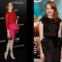 Emma Stone em Giambattista Valli (esquerda) e Tom Ford (direita).