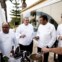 Os chefs Henrique Leis, Cordeiro, Albano Lourenço, Benoir Sinthon e Ricardo Costa durante a prova de vinhos