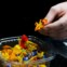 O chef usou flores comestíveis num dos pratos