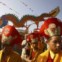 NEPAL. Monges participam na parada de Sonam Lhosar, que marca o novo ano lunar para o grupo étnico Tamang. Em Katmandu 
