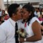 NICARÁGUA. Recém-casados após um casamento civil colectivo, no dia de São Valentim, em Manágua. 