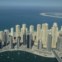 Jumeirah Beach Residence, com a ilha The Palm no horizonte