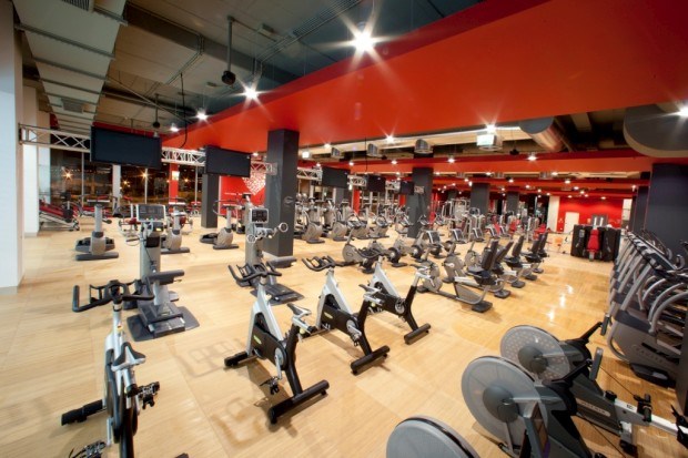 A área de fitness do Virgin Active