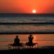 NICARÁGUA, 04.03.2012. Turistas a admirarem o pôr-do-sol na praia de Montelimar 