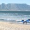 Cidade do Cabo e Montanha da Mesa vistas de Bloubergstrand, África do Sul 