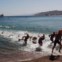 ISRAEL, 21.04.2012. Em fuga do Mar Vermelho. Durante uma prova dos campeonatos europeus de tritatlo em Eilat 