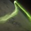Aurora austral numa imagem captada, a partir da Estação Espacial Internacional, durante uma tempestade geomagnética (29.05.2010)