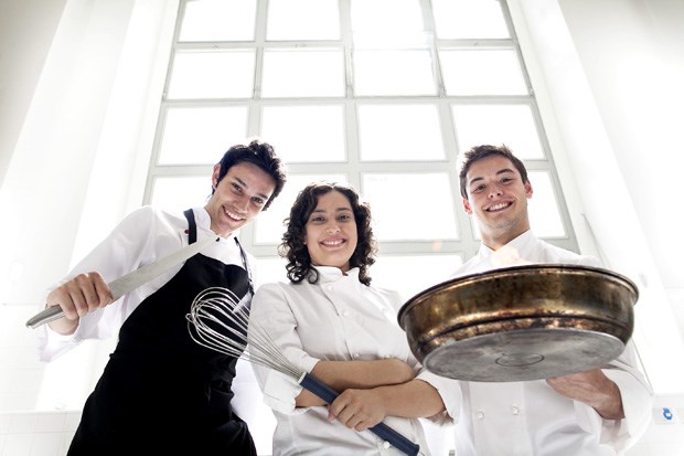 Da esquerda para a direita: David Casaca, Irina Teles e Guilherme Sousa