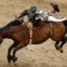 CANADÁ, 13.07.2012. Rodeo em Calgary. O cavalo foi bem baptizado, como se vê - chama-se Hurricane Terry 