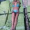 A actriz Tara Reid apanhou banhos de sol em Portofino, Itália. No dia 15 de Junho mostrou o seu biquíni azul no Twitter.