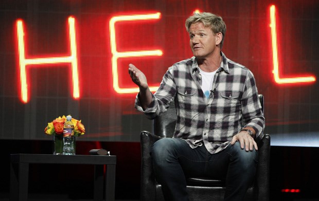 Ramsay na apresentação do seu novo programa, Hotel Hell