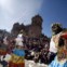 Artistas durante uma performance inca em 2011, aquando das celebrações dos 100 anos do achado das ruinas 