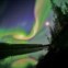 EUA, 03.09.2012. Uma aurora sobre Whitehorse, Yukon.