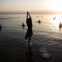 Mar Morto, 14/09/2012. Um momento de yoga e paz, parte de um evento, que juntou centenas de pessoas, destinado a chamar a atenção para a necessidade de proteger este mar sofredor, em risco de desaparecer. 