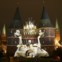 Projecção luminosa sobre o ex-líbris de Luebeck, Holstentor (portas da cidade)