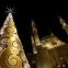 Mesquita e árvore de Natal: visto na baixa de Beirute, Líbano 