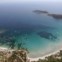 CÓRSEGA. Vista aérea da praia de Pinarello, perto de Porto Vecchio
