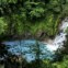 COSTA RICA. Catarata do rio Celeste no parque do Vulcão Tenorio em Upala