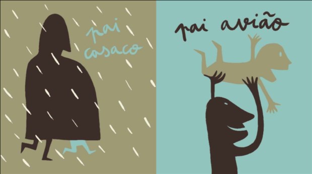 O livro Pê de Pai tem texto de Isabel Minhós e as ilustrações de Bernardo Carvalho