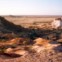 A paisagem inóspita em redor da cidade mineira de Coober Pedy, maior fornecedora mundial de opalas, a 650km de Adelaide. 