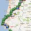 O mapa da jornada por Portugal a pé