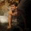 ESPANHA, 4.7.2013. A refrescar-se numa piscina natural do rio Guadalevin, sob uma ponte em Ronda, Málaga - a ponte (Ponte Nuevo) está a 120m de altura 