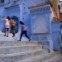 Na zona histórica de Chefchaouen, o azul marca a paisagem